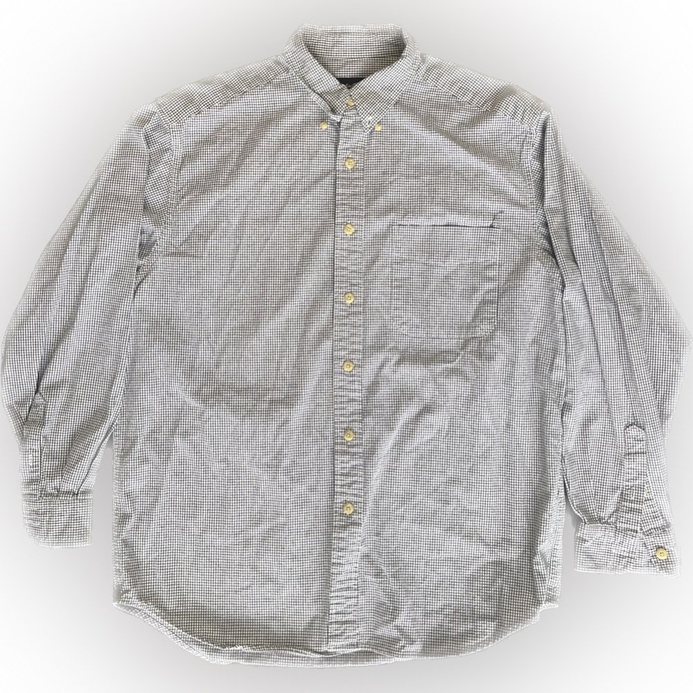 Eddie Bauer long sleeve flannel in white and black